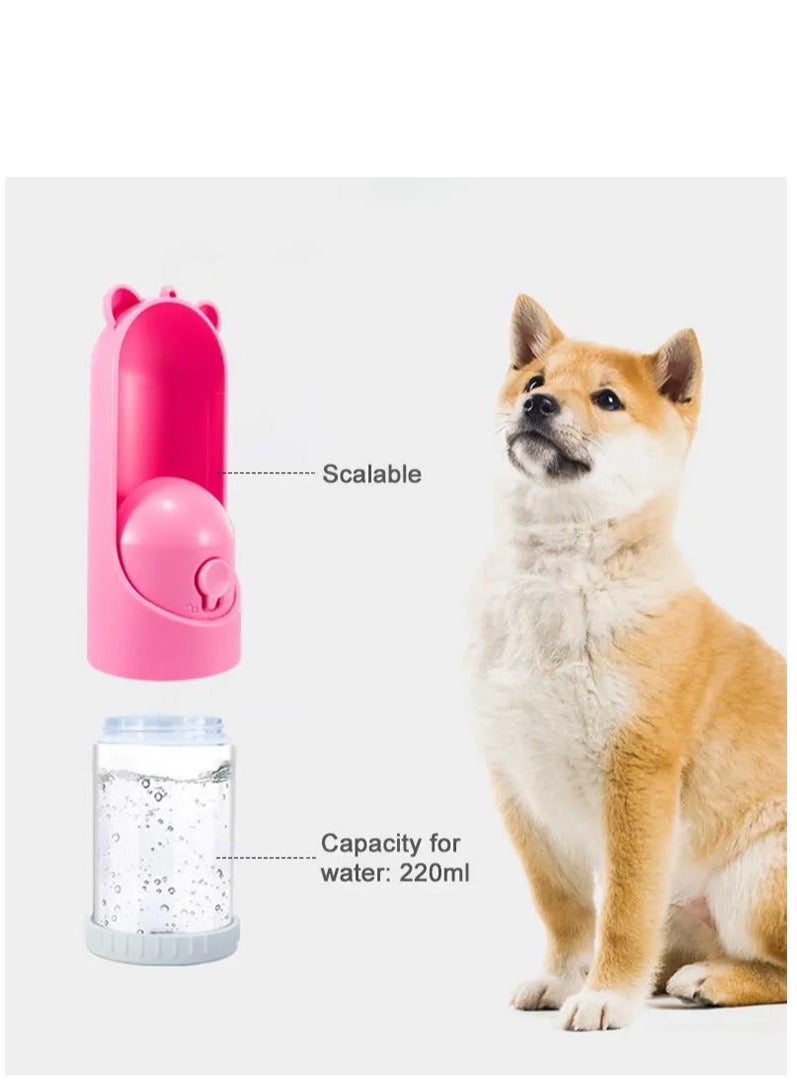 Portable Water Bottle For Dogs - Leakproof Retractable Puppy Dispenser Lightweight Pet Bowl Outdoor Walking  Hiking Travel Food Grade Plastic BPA Free (220ml) - Image 5