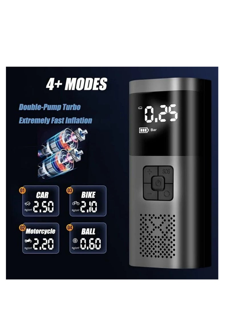 Tire Inflator Portable Air Compressor, Cordless Air Pump for Car Tires, Electric Inflator with 150PSI Digital Pressure Gauge,LED Light, Auto shut-off, 6000mAh Battery for Car Bike Ball Motorcycle - pzsku/ZE422C228C955EE702034Z/45/_/1725368602/34651b95-7998-4bfc-bf50-8cf6b275c9ac