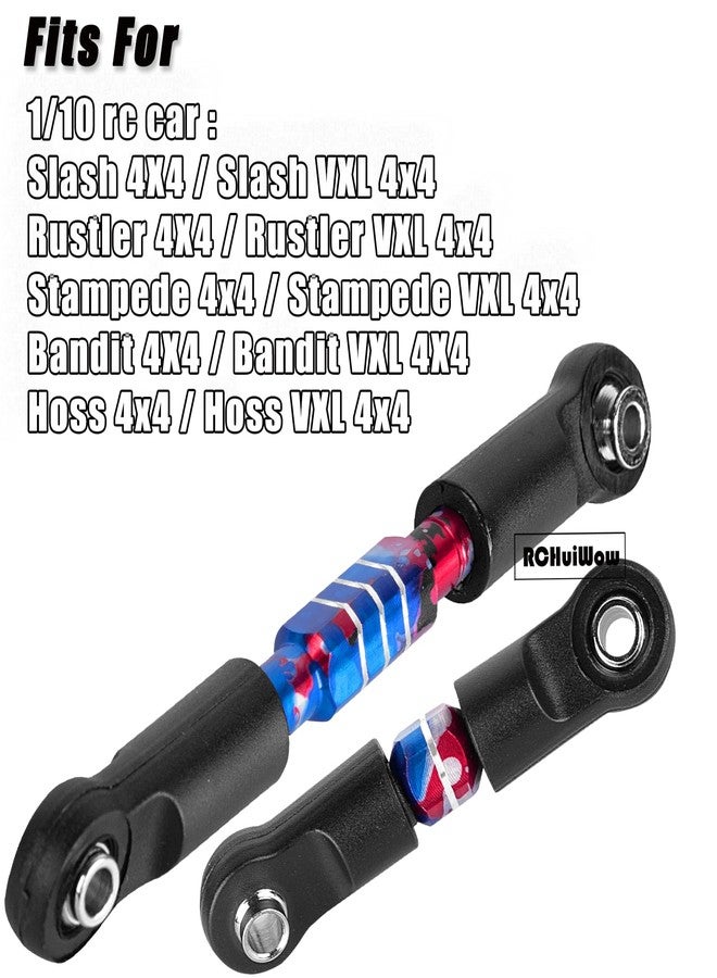 RCHuiWow RC Alloy Turnbuckles Camber Links Upgrades Part for 1/10 Slash 4WD(VXL),Rustler 4WD(VXL),Stampede 4WD(VXL),Bandit 4WD(VXL),Hoss 4WD(VXL) Adjustable Tie Rods & Turnbuckles,Colorful - Image 2