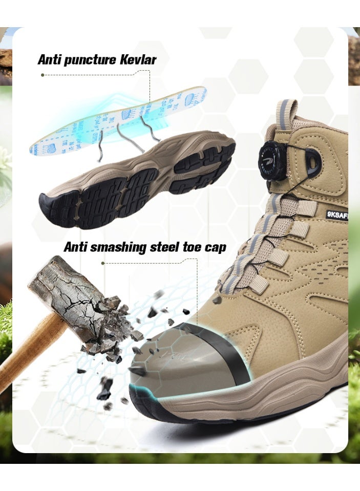 Steel Toe Shoes for Men Lightweight Safety Shoes Comfortable Puncture Proof Slip On Indestructible Work Shoes and Fashion Sneakers. - Image 5