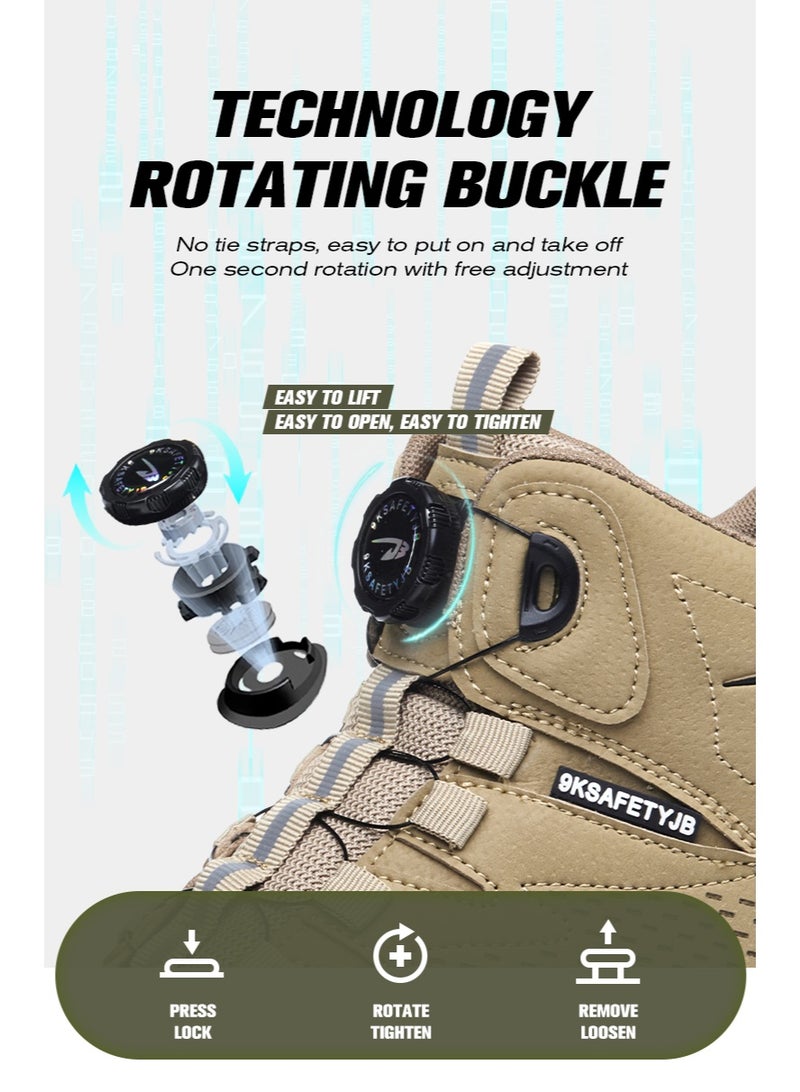 Steel Toe Shoes for Men Lightweight Safety Shoes Comfortable Puncture Proof Slip On Indestructible Work Shoes and Fashion Sneakers. - Image 2