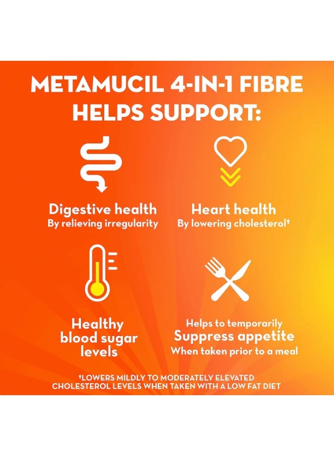 Metamucil, Daily Psyllium Husk Powder Supplement, Sugar-Free, 4-in-1 Fibre for Digestive Health, Berry Smooth Flavored Drink, 114 Servings - Image 3