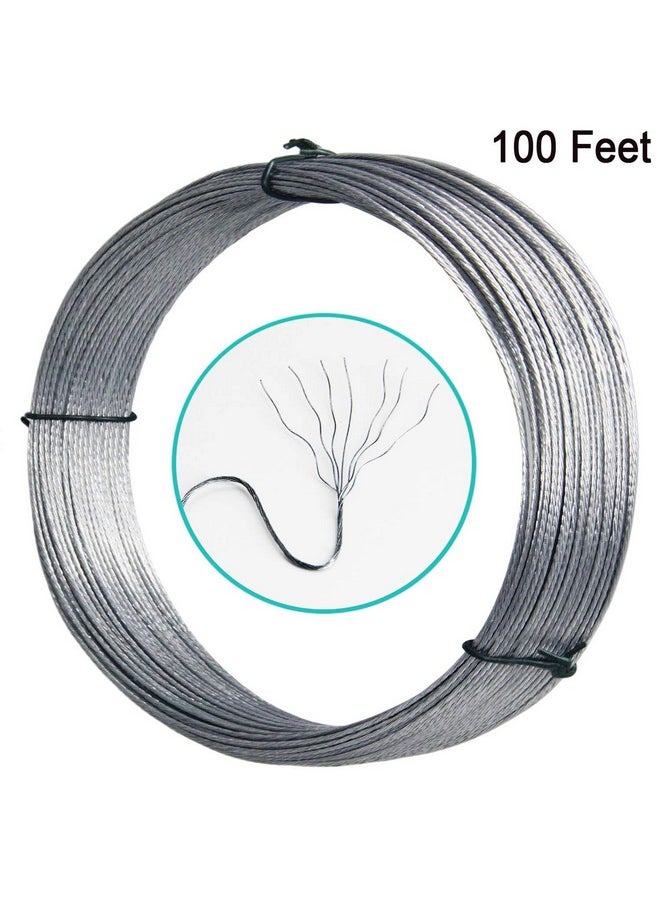 Cerpourt - Picture Hanging Wire 2 100 Feet Braided Picture Wire Heavy For Photo Frame Picture Artwork Mirror Hanging Supports Up To 30Lbs - Image 1