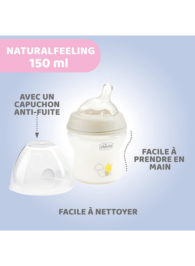 Chicco Silicone Naturalfeeling Bottle 150Ml Slow Flow 0M+, Neutral - Image 4