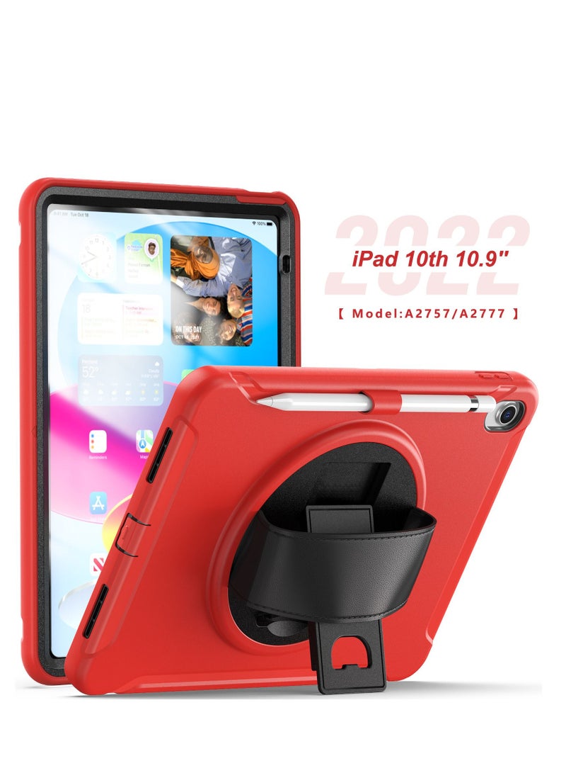 GULFLINK Back Cover Protect Case for ipad 10th 10.9 inch 2022（A2757/A2777 ) Red - Image 1