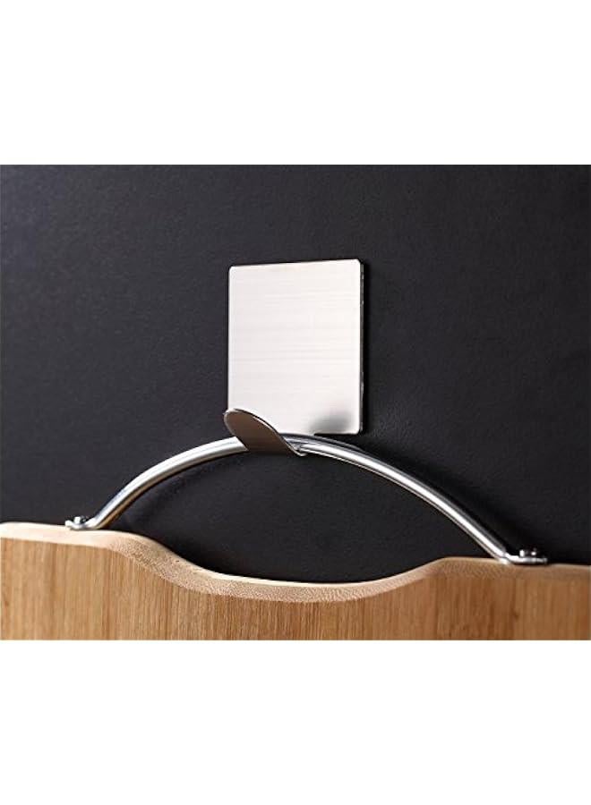 Adhesive Hooks Wall Hooks Hangers Waterproof Stainless Steel Stick on Hooks for Hanging Robe Towel Coat Kitchen Utensils Keys Bags-Home Kitchen Bathroom-8 Packs  - Image 4