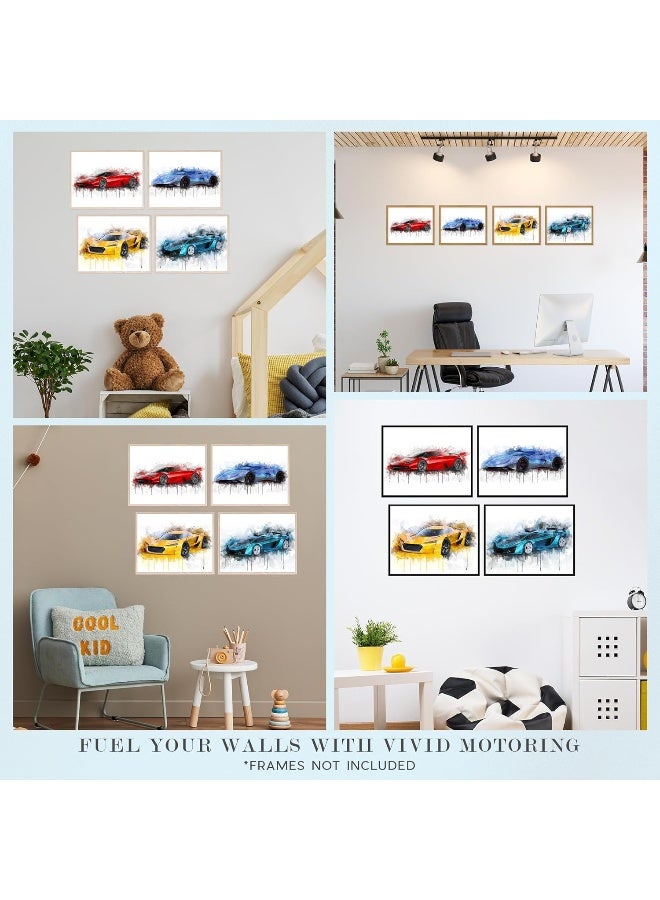 Insire Car Posters for Boys Room - Set of 4 (8x10") - Image 4