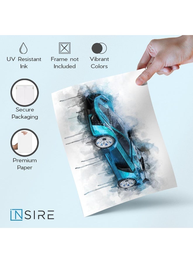 Insire Car Posters for Boys Room - Set of 4 (8x10") - Image 5