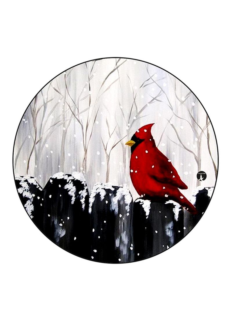 Bird Printed Mouse Pad Round  Multicolour