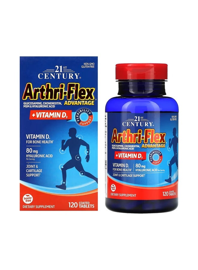 21st CENTURY Arthiflex Advantage + Vitamin D3 120 Coated Tablets 