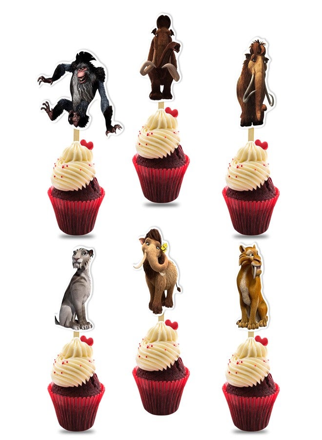 Seyal Icee Age Cupcake Topper Decoration – Set of Fun and Colorful Picks Featuring Ideal for Icee Age-Themed Birthday Parties, Cake Tables, Dessert Buffets & Photo Moments - Image 1