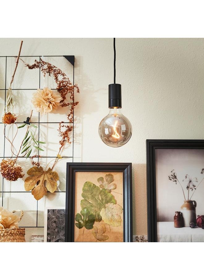 Zaboon Pendant lamp, black/globe grey clear glass, 125 mm  - Image 3