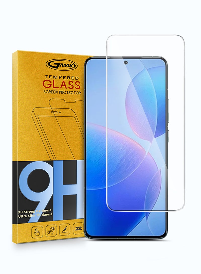 جيماكس واقي شاشة من الزجاج المقسى من سلسلة بريميوم بحواف منحنية 9H 2.5D لهاتف Xiaomi Redmi K70 / Redmi K70 Pro / Redmi K70E 5G 2023 شفاف - Image 1