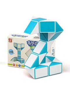 D ETERNAL All Ages Qiyi Snake 24 Blocks Geometric Brain Teaser Ruler Cube Wedges Twist Puzzle Toy (Snake Cube)  - Image 3