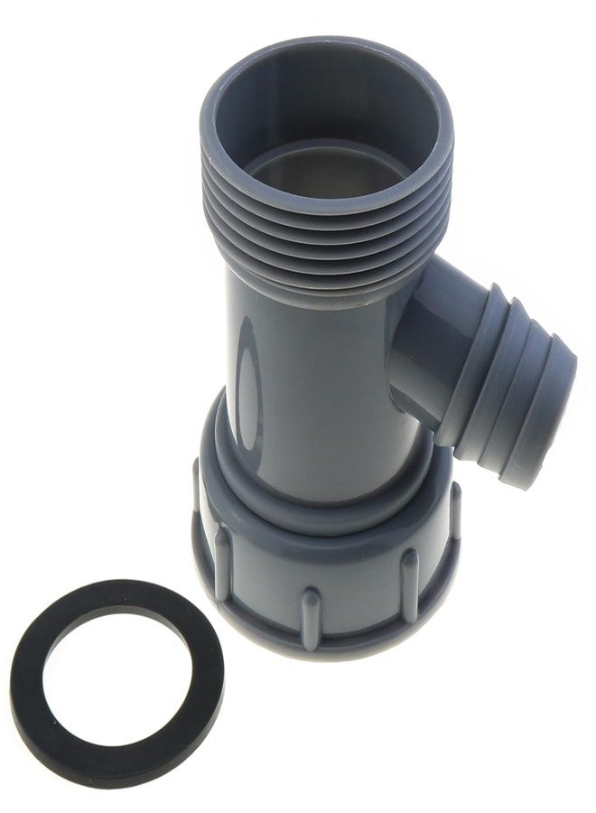 LUORNG 2PCS 45mm Grey Kitchen Sink Drain Adapters Multipurpose Y Shaped Flexible Pipe Connector with Gasket Branch Dishwasher Tailpiece Waste Outlet Sink Drain Adapter Replacement - Image 3