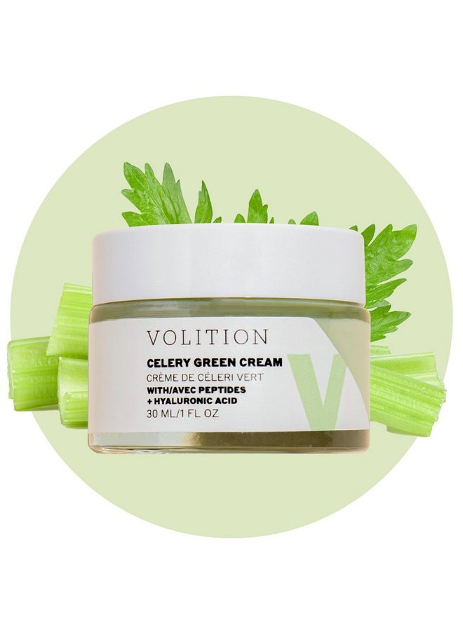 VOLITION Beauty Celery Green Cream With Hyaluronic Acid + Peptides Purifies Minimizes Pores And Controls Oil 1Oz  - Image 1