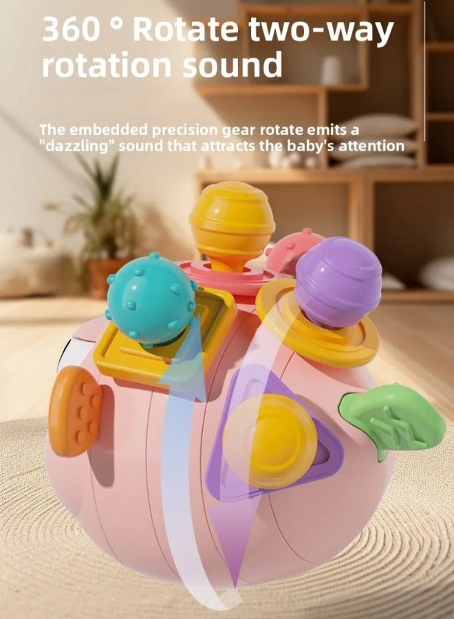 الدليبن ألعاب الأطفال: كرة، لعبة خشخيشة على شكل كرة بمقبض يد الطفل، ألعاب كرات وخشخيشة، كرات حسية للأطفال، ألعاب تسنين ملونة، كرة إمساك للأطفال، غراء ناعم صديق للبيئة، قابلة للعض، هدايا ألعاب تعليمية ونمو للأطفال حديثي الولادة (أخضر) - Image 5