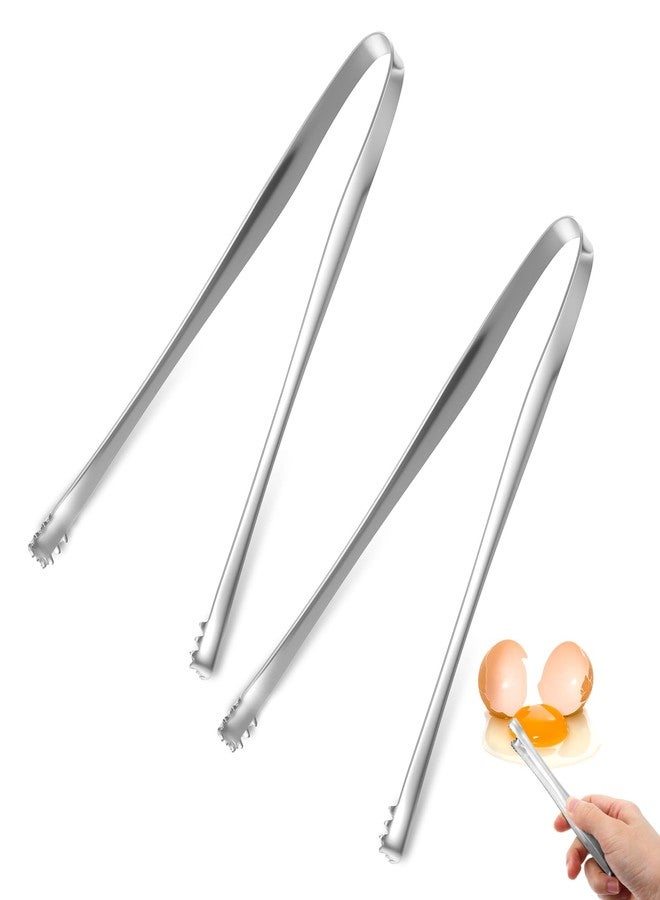 Shimmeroo 2PCS Egg Chalaza Removal Tool,Stainless Steel Tongs,Toothed Design Eggshell Fragment Membrane Remover Tong,Multipurpose Kitchen Tool for Cooking Food Cake Bakers Pastry Chefs - Image 1