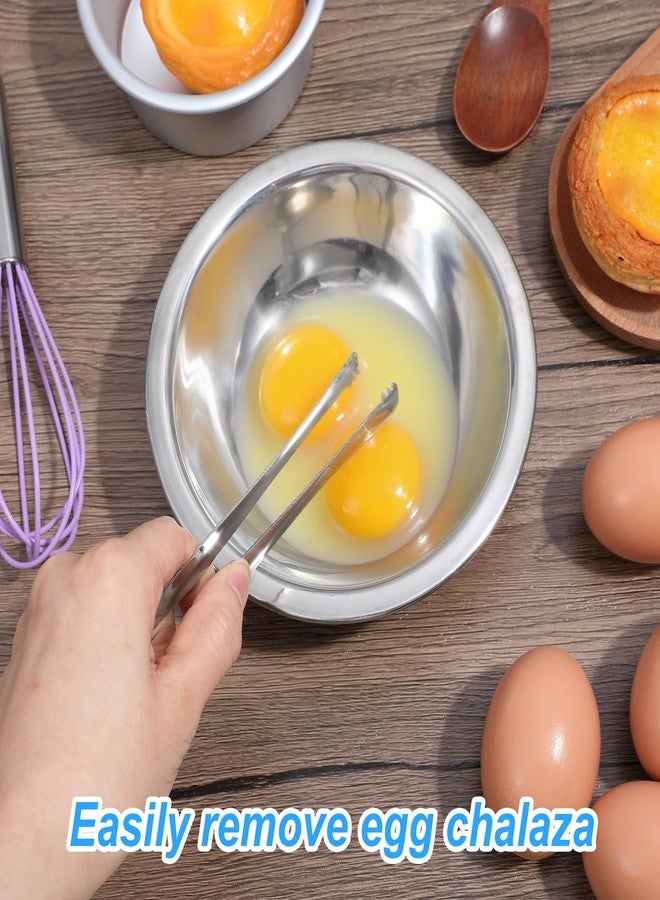 Shimmeroo 2PCS Egg Chalaza Removal Tool,Stainless Steel Tongs,Toothed Design Eggshell Fragment Membrane Remover Tong,Multipurpose Kitchen Tool for Cooking Food Cake Bakers Pastry Chefs - Image 5