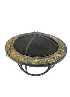 Albawadi Outdoor Fire Pit Round BBQ Table Stove Wood Burning Camping Fireplace  - Image 3
