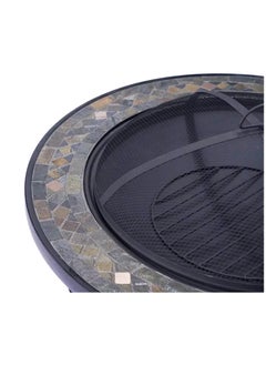 Albawadi Outdoor Fire Pit Round BBQ Table Stove Wood Burning Camping Fireplace  - Image 4