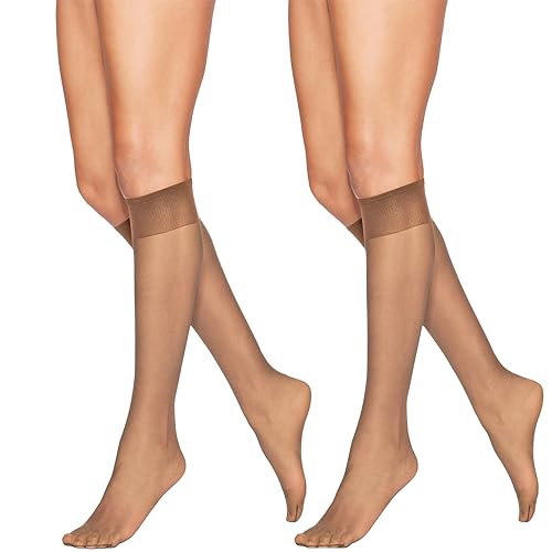 Hanes Alive Full Support Sheer Toe Knee-High Stockings, Little Color, One Size (Pack of 2) - Image 5