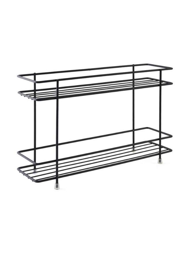 Pan Home رف توابل بطبقتين من إسينشيالز 33x8x22 سم - أسود - Image 5