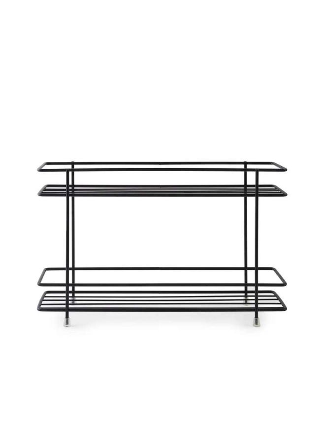 Pan Home رف توابل بطبقتين من إسينشيالز 33x8x22 سم - أسود - Image 4