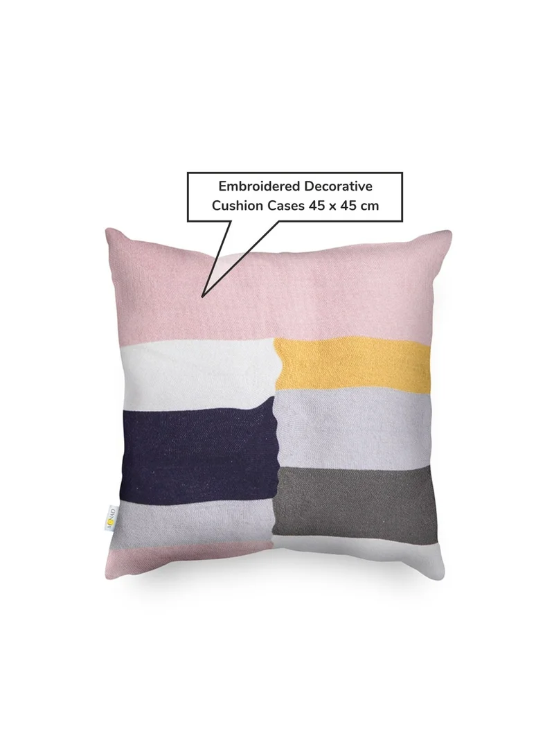 Donetella Decorative Embroidered Cushion Cover Multicolour 45x45Cm (Without Filler)