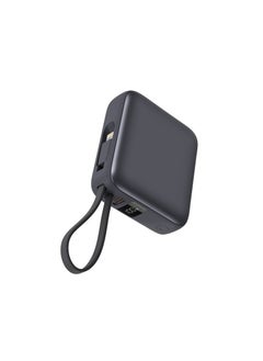 iOsuite Mini size Power Bank 10,000 mAh PD 22.5W Fast Charging with Type C cable and Lightning cable and 1*USB C Port - Grey - T179LF  - Image 1