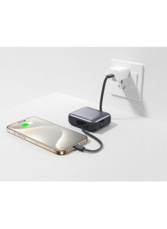 iOsuite Mini size Power Bank 10,000 mAh PD 22.5W Fast Charging with Type C cable and Lightning cable and 1*USB C Port - Grey - T179LF  - Image 5