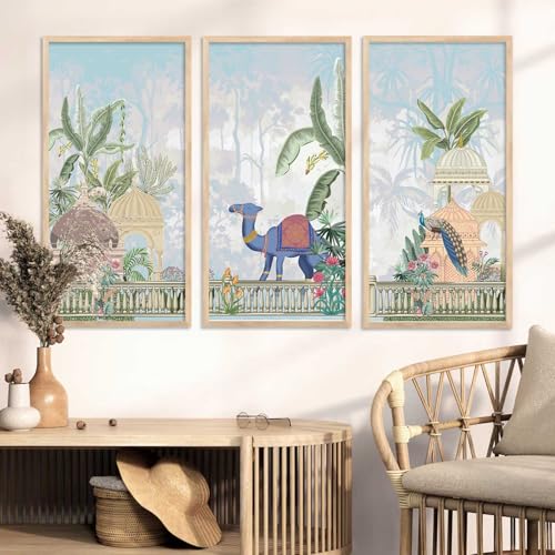 kotart - Painting for wall Decoration |Traditional Indian Art Pichwai Wall Décor Paintings | Traditional Indian Art Pichwai Wall Décor Paintings(10X19 INCH, I) Set of 3 - Image 3
