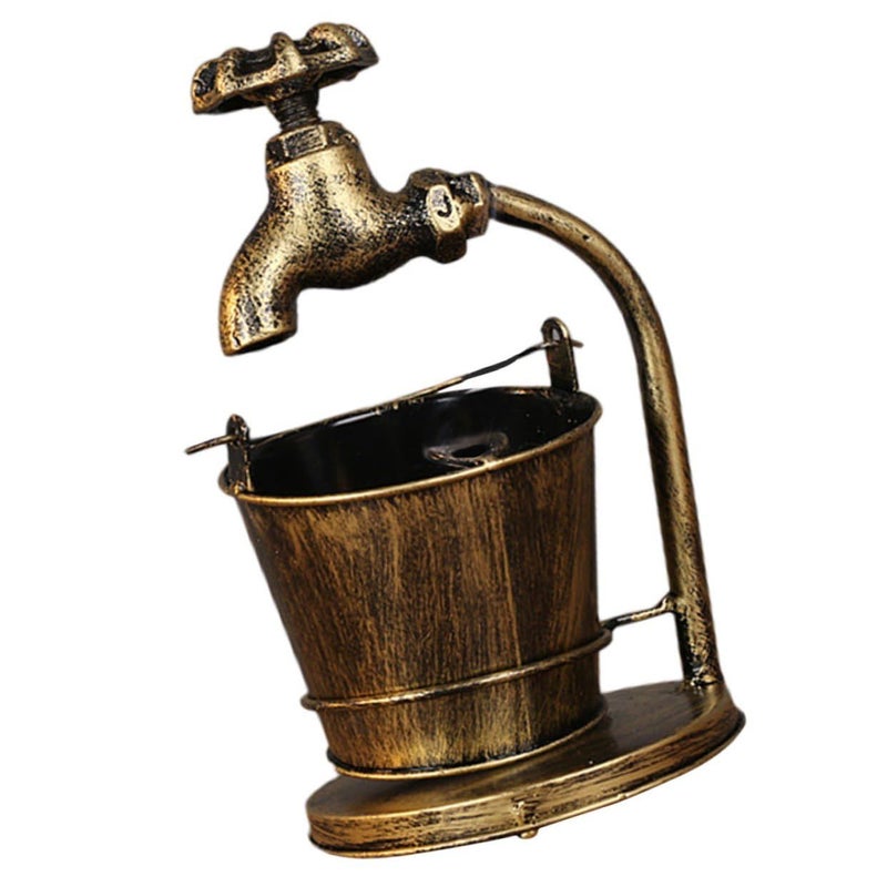 Vintage Iron Ashtray Smokeless Desktop Ornament For Home Office Bar Restaurant Decoration - Image 2