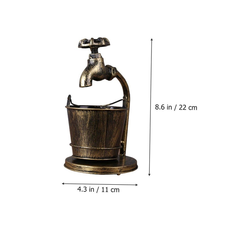Vintage Iron Ashtray Smokeless Desktop Ornament For Home Office Bar Restaurant Decoration - Image 3