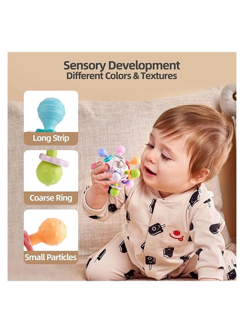 Teething Toys, Baby Sensory Teether Toys for Babies 6-12 Months, Baby Teething Toys Newborn Sensory Toys Chew Toys, Teething Ball Rattle Teethers Toys Grasping Activities Baby Toys Gift - Image 2