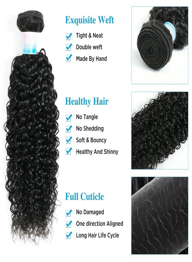 EMOL Curly Bundles Human Hair Kinky Curly Human Hair Bundles for Black Women 8 10 12 inch Afro Kinkycurly Bundles Human Hair Weave 3 Bundles Kinky Hair Wefts - Image 3