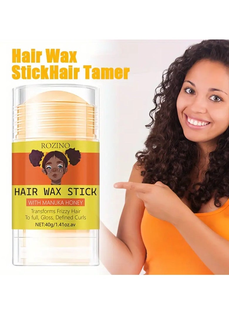 Rozino 40g ROZINO Hair Wax Stick, Manuka Honey Infused, Moisturizing Hair Styling Wax, Frizz Taming, Glossy Finish, Normal Hair Type, with Ideal Gift for All Occasions  - Image 3