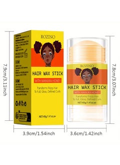 Rozino 40g ROZINO Hair Wax Stick, Manuka Honey Infused, Moisturizing Hair Styling Wax, Frizz Taming, Glossy Finish, Normal Hair Type, with Ideal Gift for All Occasions  - Image 5