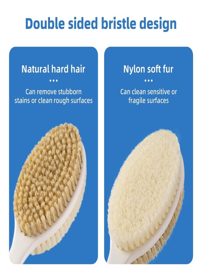 IRCPEN Bath Brush Long Handle for Shower, Back Scrubber for Shower, Non-Slip Long Handled Shower Back Brush, Shower Brush for Cleaning Body Exfoliate (Blue) - Image 3