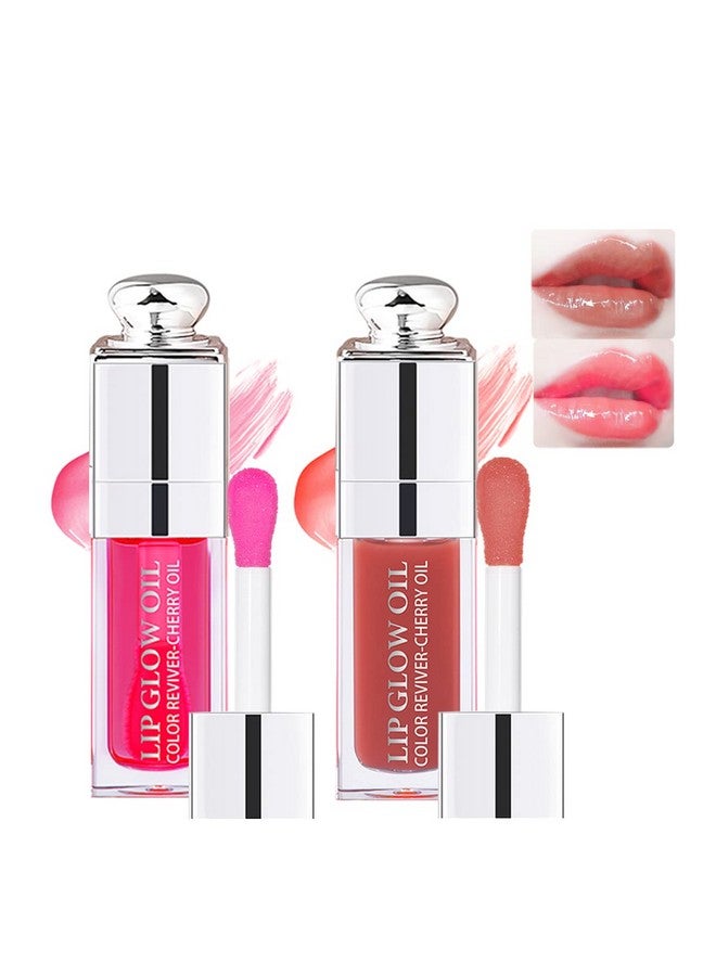 Aaiffey 2 Colors Hydrating Plumping Lip Glow Oil,Moisturizing Lip Oil Gloss Transparent Glossy Lip Gloss Primer Lip Tint For Lip Care And Dry Lip By Aaiffey (012+015) - Image 2