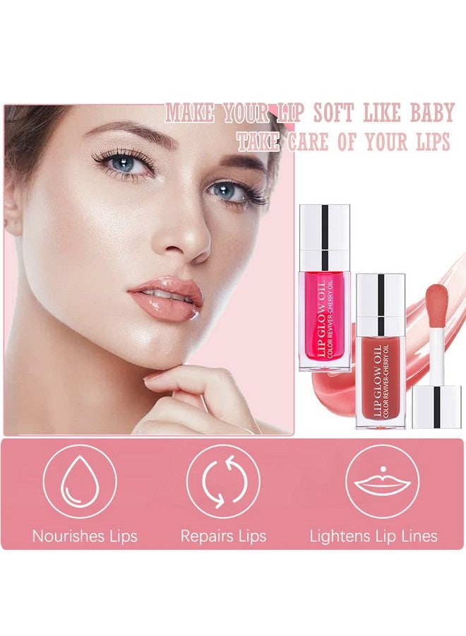 Aaiffey 2 Colors Hydrating Plumping Lip Glow Oil,Moisturizing Lip Oil Gloss Transparent Glossy Lip Gloss Primer Lip Tint For Lip Care And Dry Lip By Aaiffey (012+015) - Image 4