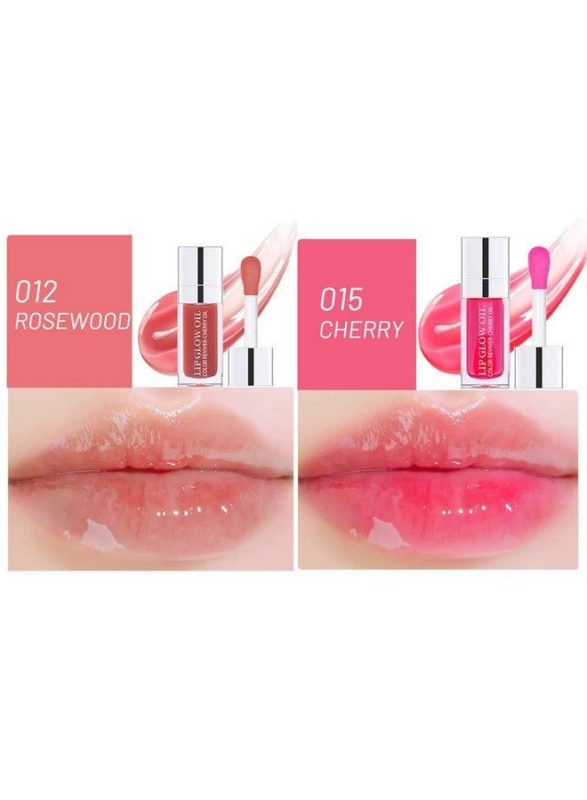 Aaiffey 2 Colors Hydrating Plumping Lip Glow Oil,Moisturizing Lip Oil Gloss Transparent Glossy Lip Gloss Primer Lip Tint For Lip Care And Dry Lip By Aaiffey (012+015) - Image 3