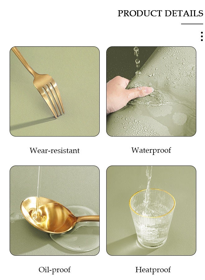 DUNISO حصيرة حماية وسادة المكتب، سجادة مكتب من جلد البولي يوريثان ثنائي الجانب، سجادة الكمبيوتر المحمول، سجادة حماية المكتب، لوحة ماوس كبيرة مقاومة للماء، منظمات مكتبية، ديكور طاولة المنزل، سجادة كتابة الألعاب ناعمة - Image 4