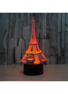 3D Illusion Lamp LED Multicolor Night Light Eiffel Tower Shape Acrylic Table Lamp And Material Made Of Acrylic