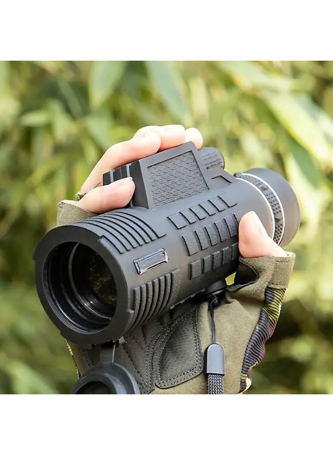 10x50 Professional Monocular Telescope High Magnification Compact Black For Bird Watching - Image 1