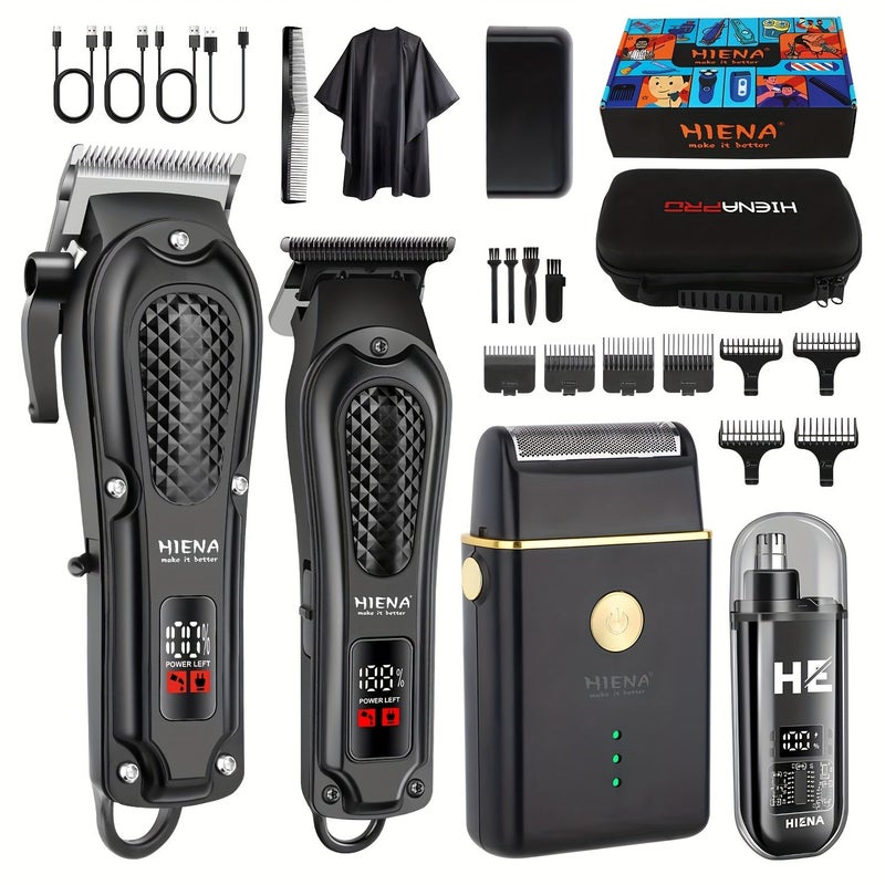 HIENA Mens Electric Hair Clipper Trimmer Set Model 212 063 813 B001 USB Rechargeable - Image 1