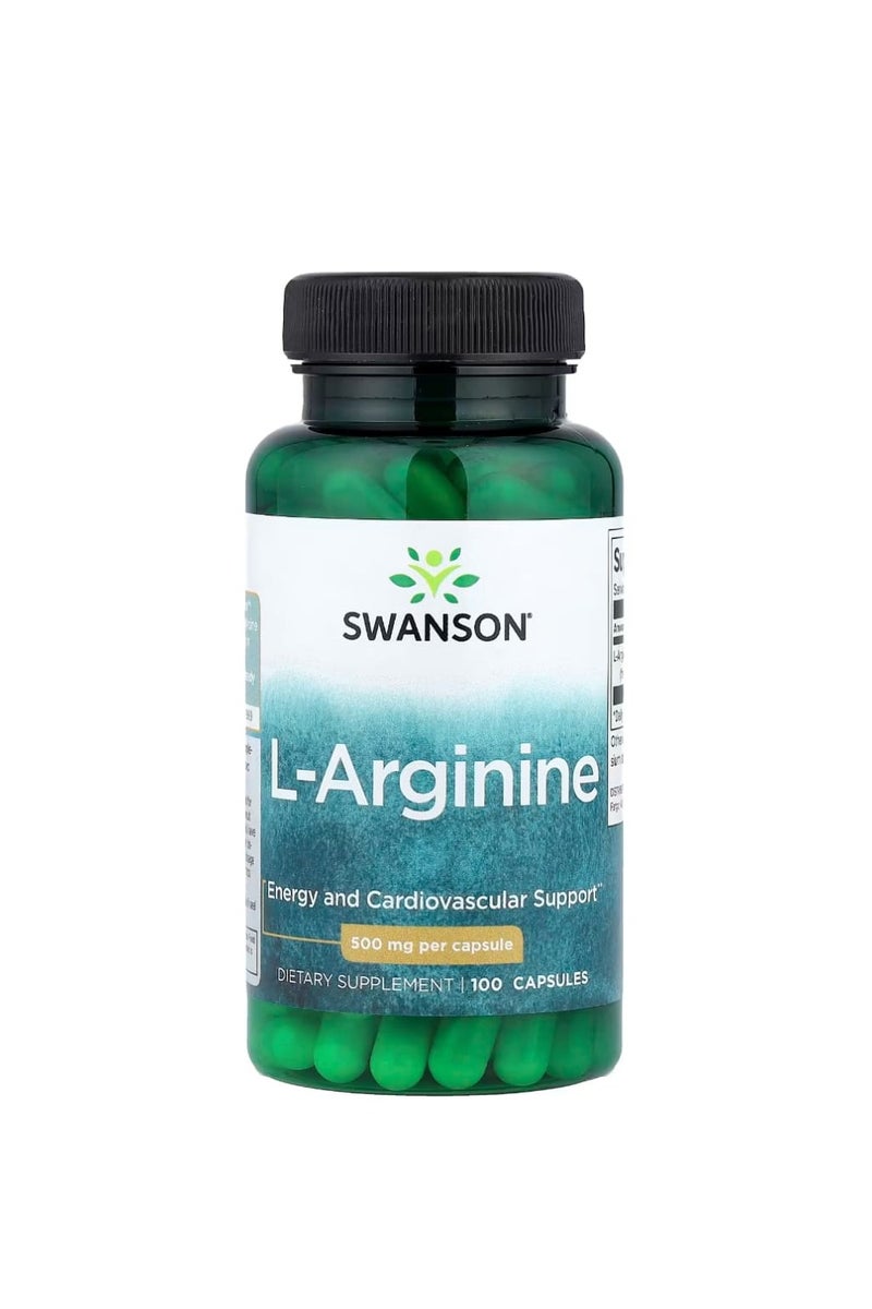 سوانسون إل-أرجينين ٥٠٠ مجم ١٠٠ كبسولة - Image 1