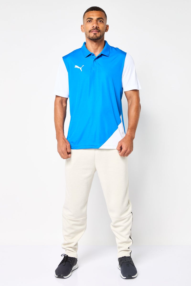 PUMA Men Regular Fit Brand Logo Short Sleeves Outdoor Polo Shirt, Blue - Image 2