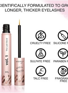Liaison Lash Bond Eyelash Growth Serum - Natural Peptide Lash Boost & Enhancer for Longer, Fuller, & Thicker Lashes - Vegan, Cruelty Free, Paraben Free, Talc Free & Irritation Free Formula  - Image 3