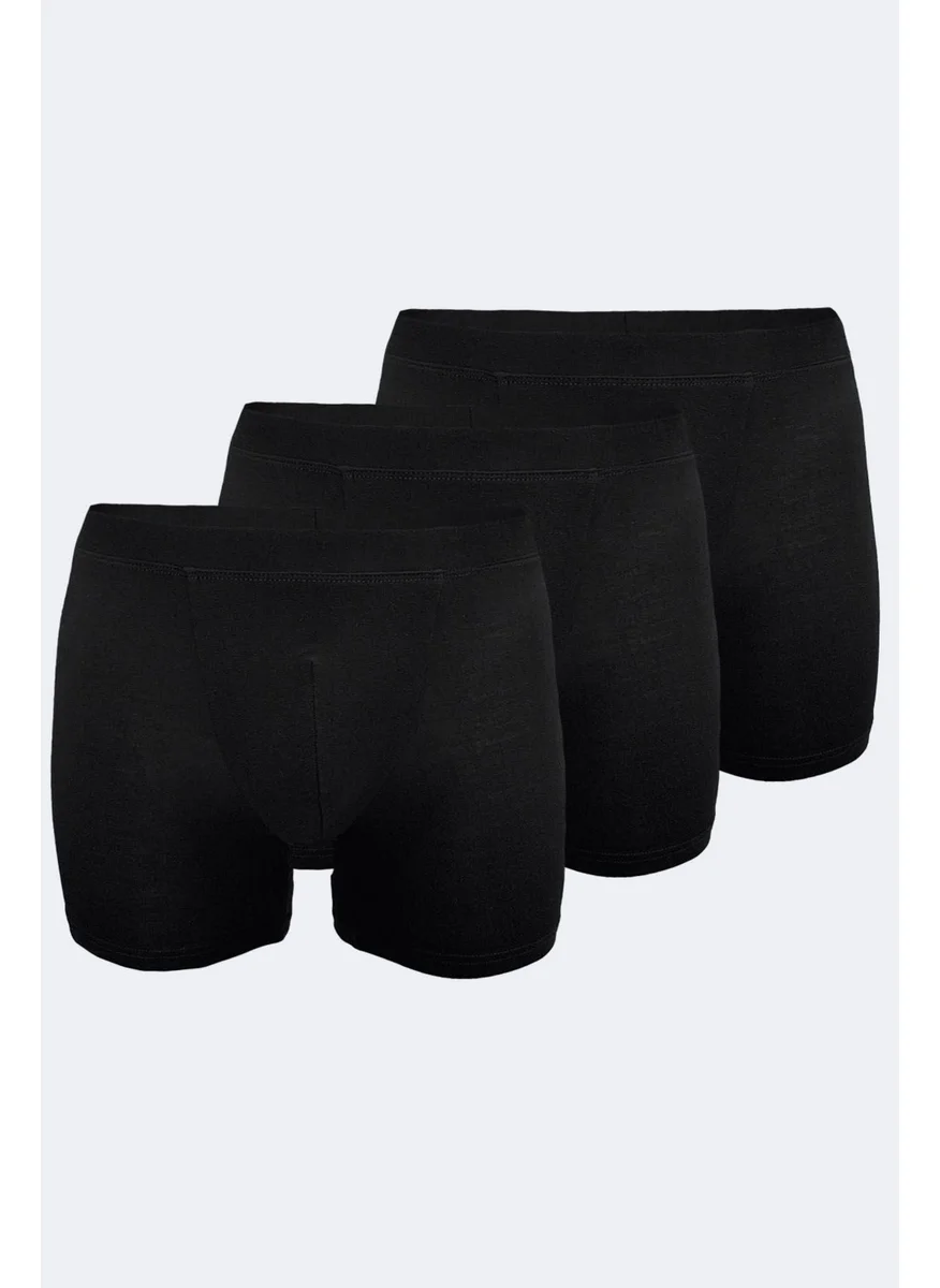 Malabadi Men's Black 3 Pack Micro Modal Boxer 909